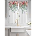thumbnail image 2 of Watercolor Roses Living Room Curtains 2 Panel, Spring Flowers Leaves Butterflies Botanical Cafe Window Treatment, Extra Long Farmhouse Bedroom Bathroom Kitchen Curtains Drapes 104"x72", 2 of 6