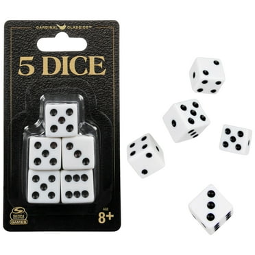 Spin Master Games, Cardinal Classics, 5-Pack Dice Set, Ages 8 and up