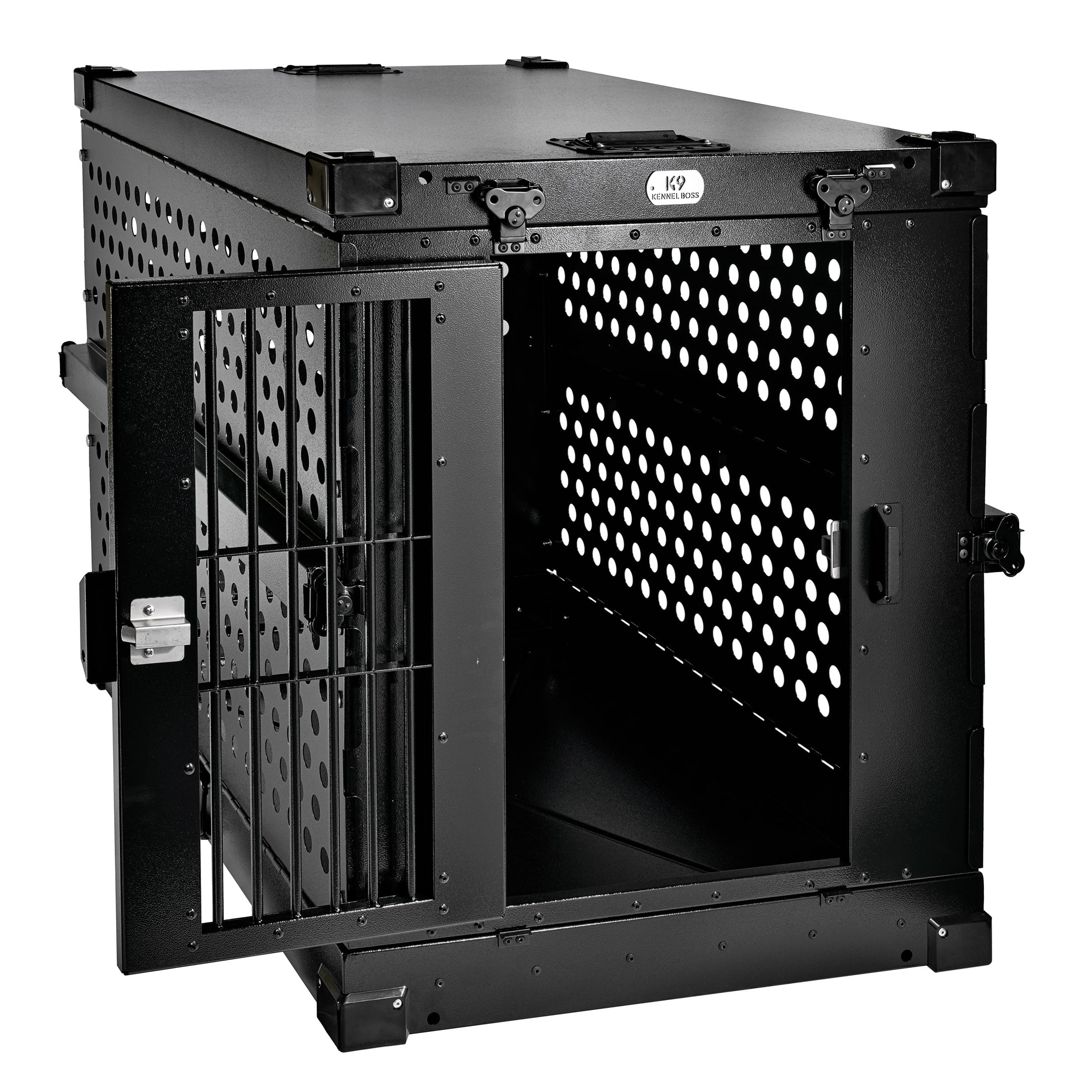 K9 KENNEL BOSS – LARGE – HEAVY DUTY FULLY COLLAPSIBLE POWDER-COATED ALUMINUM DOG CRATE