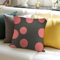 thumbnail image 3 of SHANXI Throw Pillow Covers Pink Dots Grey Accent istic Backdrop Brush Circle Cover for Living Room Bedroom Sofa 18x18in, 3 of 5