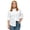 White, variant on Women's Plus Size Long Sleeve Button-Down Shirt Oversized Tunic Blouse