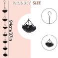 thumbnail image 3 of Black Rain Chain (For Gutters) — Decorative Rain Chain Outdoor Gutter Chain / Downspout Chain Modern Style Outdoor Rain Chain, 3 of 6