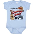 thumbnail image 3 of Inktastic I Listen to Country Music with My Auntie Guitar and Hat Boys or Girls Baby Bodysuit, 3 of 5