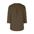 thumbnail image 5 of cfhntfmh Women's 3/4 Sleeve Shirts Comfy V Neck Half Zip Business Casual Tops Dressy Work Tunic Blouses, 5 of 7