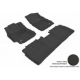 thumbnail image 2 of 3D MAXpider 2012-2014 Fits Toyota Camry Hybrid Kagu 1st Row 2nd Row Black Carbon Fiber Embossed Pattern Floor Mat L1TY08601509, 2 of 3