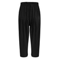 thumbnail image 4 of up to 60% off Gifts Usmixi Womens Plus Size Trousers Casual Solid Elastic Waist Drawstring Long Pants Loose Pleated Sports Wide Leg Straight Pants Black XXXXL, 4 of 5