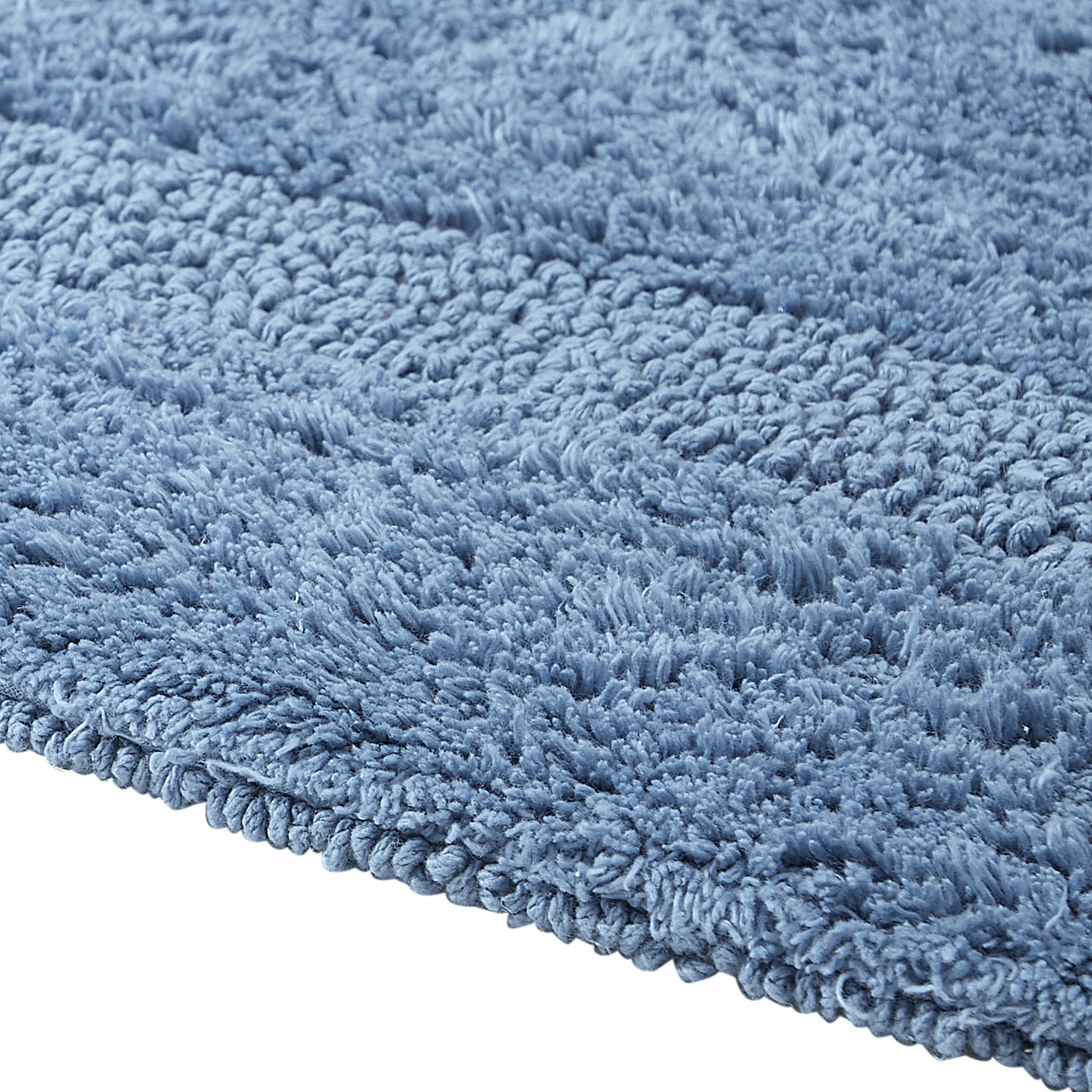 Better Trends 24" x 40" Premium Bathroom Rug Mat, 100% Cotton, Extra Soft Tufted Door Mat, Water Absorbent & Reversible Bath Mat (Dark Blue) Lux Collection