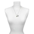 thumbnail image 3 of Delight Jewelry Two-tone Celtic Knot Trinity Band Spinner Silvertone Script Initial Disc - S - Charm Necklace, 20"+3", 3 of 4