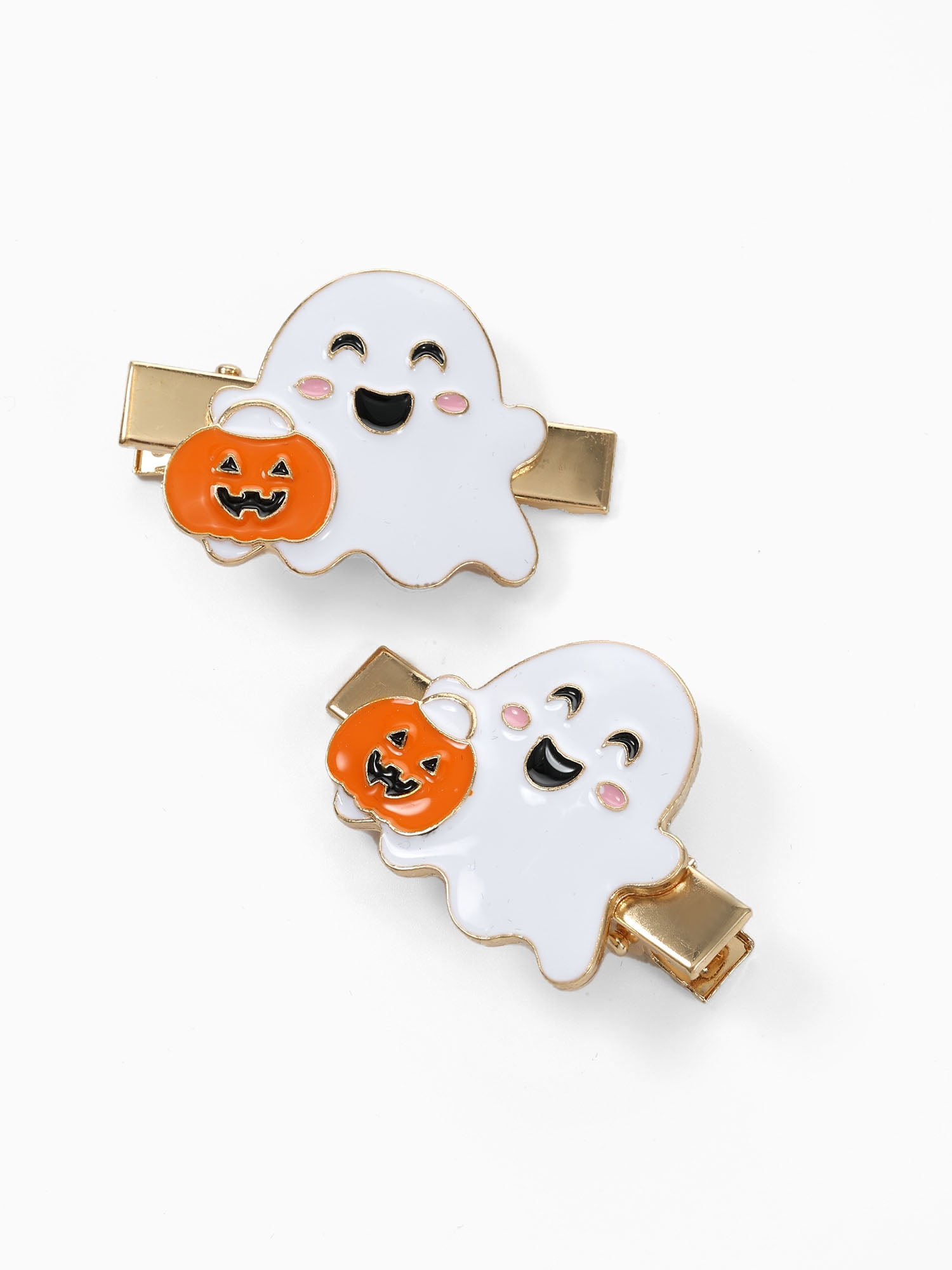 Way to Celebrate Trick or Treat Ghost Halloween Hair Clip Set, 2 Pieces