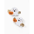thumbnail image 3 of Way to Celebrate Trick or Treat Ghost Halloween Hair Clip Set, 2 Pieces, 3 of 4