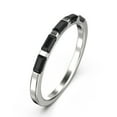 thumbnail image 2 of .40ct Baguette Cut Five black diamond moissanite 10k White Gold Wedding Band, 2 of 4