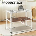 thumbnail image 3 of 10-20 Gallon Fish Tank Stand, Metal Aquarium Stand with Adjustable Non-Slip Foot and Wooden Shelf, Reptile Tank Stand Easy to Assemble for Home Office, Firm and Steady(Tank not Included), 3 of 7