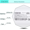 thumbnail image 2 of Batería de repuesto CQCEO 14,4 V 6800 mAh para aspiradora Dreame Robot, 2 of 6