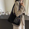 thumbnail image 3 of Bolso Tote Hobo Bag Mujer Ante Con Bolsillo Interior Cierre Magnético, 3 of 9