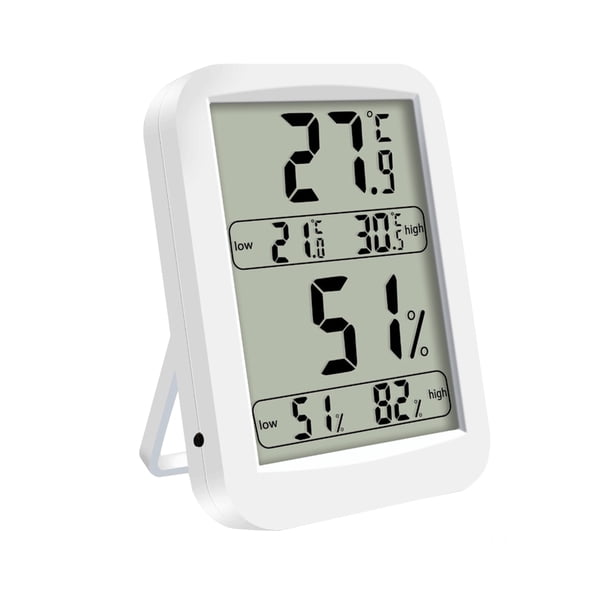 Termómetro higrómetro digital de pantalla grande para interiores, para casa, oficina, habitación de bebé, sin batería