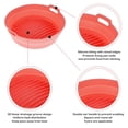 thumbnail image 4 of 2Pcs Air Friteuse Pot en Silicone avec Poignée Réutilisables Air Friteuse Paniers Pliable Air Friteuse Accessoires Doublures pour Air Friteuse Four Micro-Ondes, 4 of 11