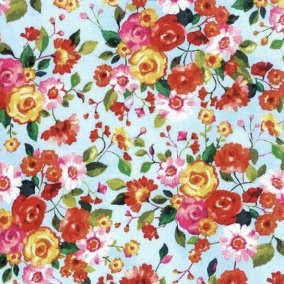 Hoffman Fabrics Fringe Florista Rose Bloom Rose Floribunda 100% Cotton Fabric sold by the yard