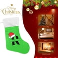 thumbnail image 4 of Coolnut Personalized Christmas Stockings 17.7 inch Customized Christmas Monograms R Green Xmas Stockings Socks Fireplace Hanging Stockings for Family Christmas Decoration, 4 of 6