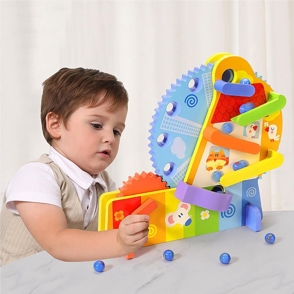 maskred Wooden Ball Ferris Wheel Building Blocks Wooden Building Blocks Set Parent-Child Interactive Toy for Kids