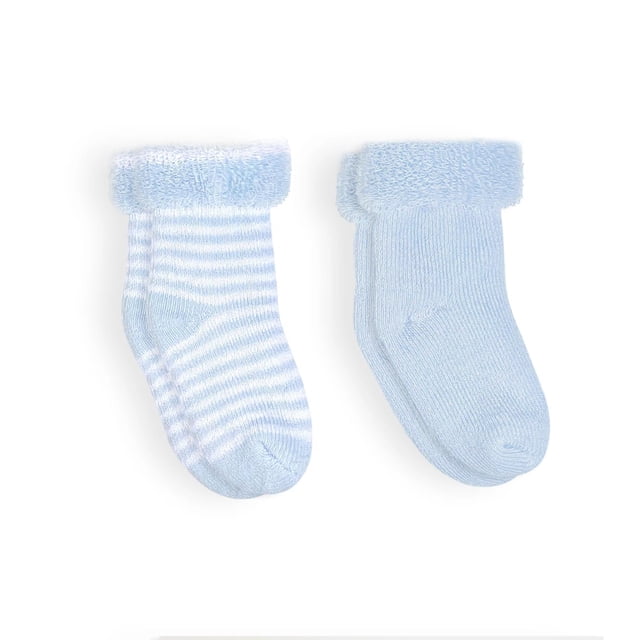 Pack de 2 calcetines Kushies Baby Terry, 3 a 6 m, azules
