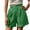 Green, variant on Solid Color High Waisted Shorts for Women Pleated Elegant Shorts Summer Trendy Shorts Casual Work Shorts with Pockets s