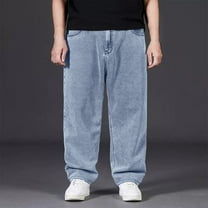 Weiqiqre Pants for Men Loose Fit Baggy Jeans Casual Streetwear