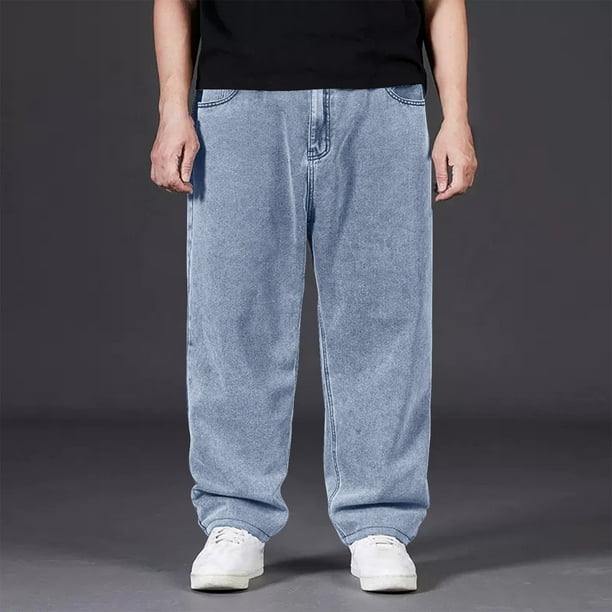 Weiqiqre Pants for Men Loose Fit Baggy Jeans Casual Streetwear