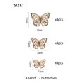 thumbnail image 3 of Room Decor Wall Stickers For Room 12PC 3D Hollow Butterfly Wall Décor 3 Sizes Butterfly Decor Hollow Carving Butterfly Exquisite Design, Party Cake Decorations, 3 of 7