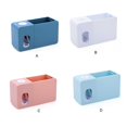 thumbnail image 4 of Wosthever Dispensador de de 2 en 1 para el hogar, sin perforaciones, soporte para cepillo de dientes, exprimidor multifuncional, suministros Juegos de accesorios de baño Azul oscuro Wosthever HA067325-01B, 4 of 6
