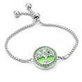 thumbnail image 2 of Unisex Essential Oil Diffuser Bracelet Tree of Life Stainless Steel Floral Aromatherapy Jewelry with Refill Pads, 2 of 10