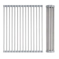 thumbnail image 1 of Yeacher Over The Sink Dish Silicone Storage Rack Foldable Dish Drying Rack Multipurpose Roll-Up 304, 1 of 8