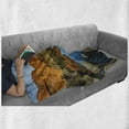 thumbnail image 6 of Canyon Soft Flannel Fleece Throw Blanket, Secret Small Ravine Between Pairs of Cliffs Erosion of River Carved Scene Print, Cozy Plush for Indoor and Outdoor Use, 50" x 60", Blue Orange, by Ambesonne, 6 of 6