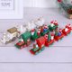 thumbnail image 3 of Feliz Navidad Adorno de tren de madera Decoración navideña para el hogar Regalo de Papá Noel Decoración de año nuevo-cl.-- oso de fresa Electrónica, 3 of 3