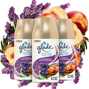 Glade Automatic Spray Refill 3 CT, Lavender & Peach Blossom, 6.2 OZ. Per Can Air Freshener Infused with Essential Oils - set of 3!