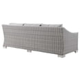 thumbnail image 5 of Modway Conway 4-Piece Fabric & Rattan Patio Furniture Set in Light Gray, 5 of 10