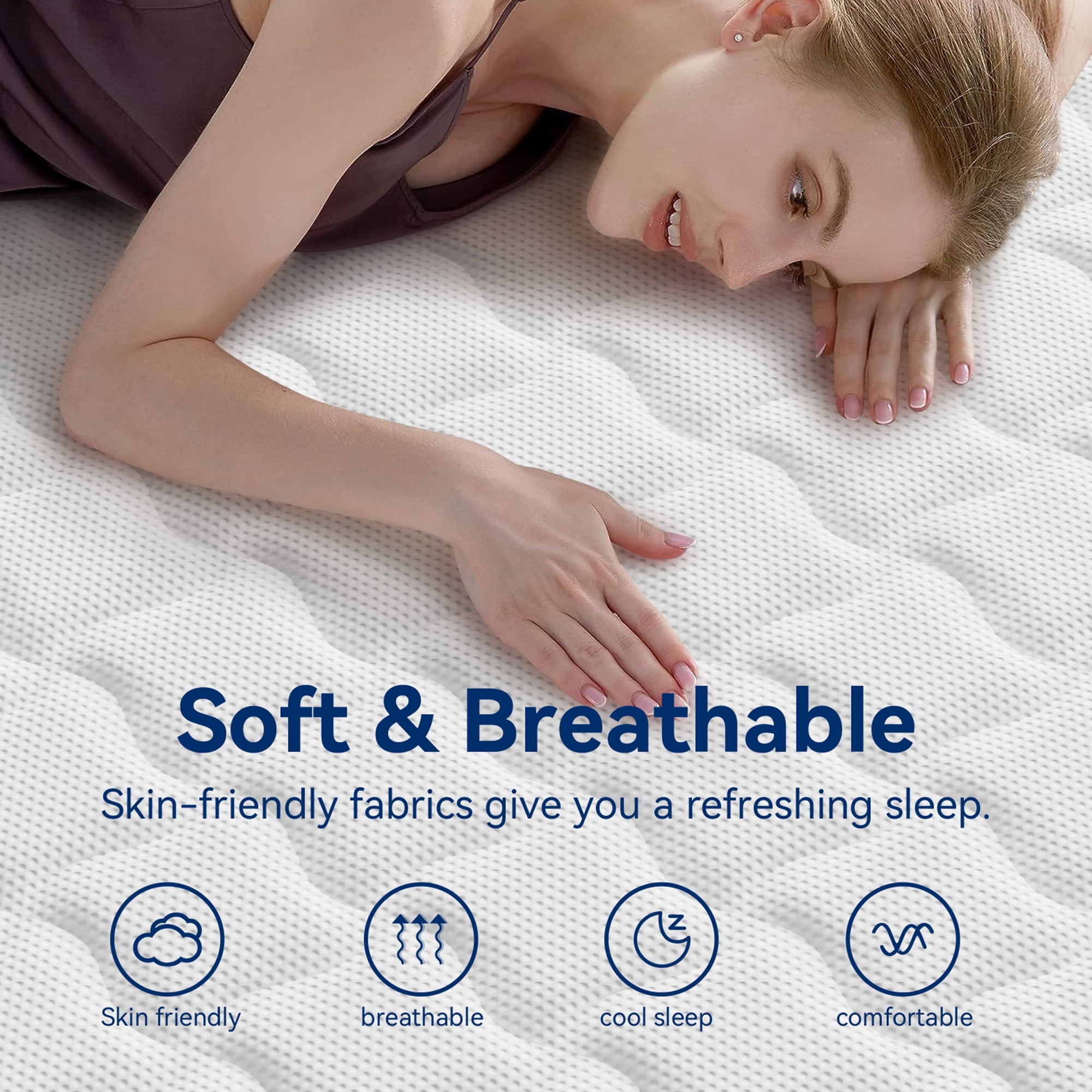 NIVROOT Twin XL Mattress 10 inch Individual Pocket Spring and Foam Hybrid Mattress