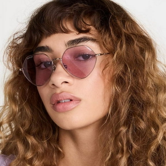 Gucci GG1182S 003 55mm Geometric Sunglasses Women's