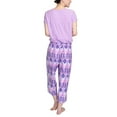 thumbnail image 2 of Muk Luks Women's and Women's Plus Short Sleeve Tee and Capri Sleep Pant Set, 2pc, 2 of 2