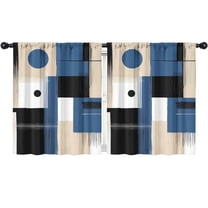 Blackout Kids Curtains,Blue and Grey Abstract Art Artwork Childrens Insulated Curtains Set Of 2,Bedroom Essentials,Toddler Room Decor 52x63in(132x160cm)