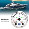 thumbnail image 5 of BIMZUC 3 in 1 GPS Speedometer Tachometer Fuel Level Gauge 3.375 inches / 85mm 120MPH 8000RPM 7 Color Backlight for RV Yacht Truck White Dial Silver Bezel, 5 of 9