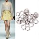thumbnail image 2 of 100 Pcs Brass Cloth DIY Tool Knitting Accessory Anti Rust Leather Craft Eyelet(Silver 5mm), 2 of 3