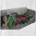 thumbnail image 6 of Orchids Soft Flannel Fleece Throw Blanket, Vibrant Colored Tropical Jungle Composition with Birds Butterflies and Flowers, Cozy Plush for Indoor and Outdoor Use, 50" x 70", Multicolor, by Ambesonne, 6 of 6