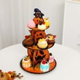 thumbnail image 6 of Taotanxi Halloween Cupcake Stand Decoration 3 Tier Cardboard Cupcake Holder Party Pumpkin Witch Cupcake Tower for Treat Birthday Baby Shower Party Decor, 6 of 7