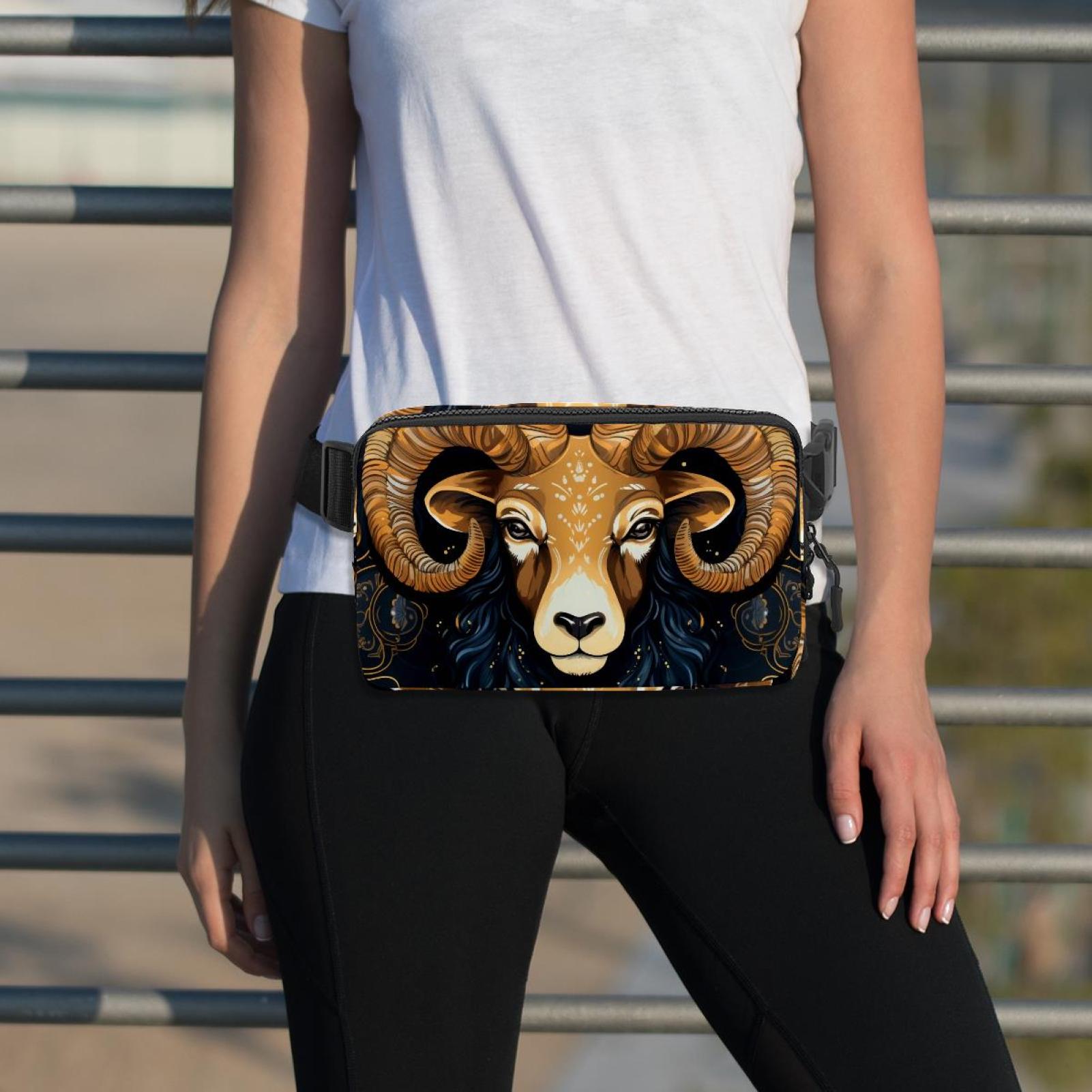 Aries Running Belt Waist Packs Fanny Bag: Lightweight, Adjustable, with Extension Strap, Unisex