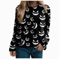 thumbnail image 2 of Towmus Women's Halloween Shirts Casual Long Sleeve Funny Face Pumpkin Shirts, 2 of 7