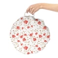 thumbnail image 2 of Flower Round Floor Cushion with Handle, Flourishing Peonies in Vintage Style Flower Buds Bloom Summer Garden Art, Decorative Pillow for Living Room & Dorms, 18" Round, Dark Coral White, by Ambesonne, 2 of 4
