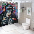 thumbnail image 7 of Orinice Graffiti Art Bathroom Decor Set Colorful Luxurious Graphic Print Polyester Fabric Fashion Shower Curtain with Hooks 36x72, 7 of 7