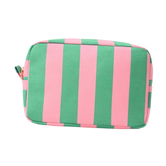 Estuche pequeño para maquillaje, organizador de dispositivos electrónicos, estuche de viaje para cables y artículos esenciales de viaje. Verde Rosa