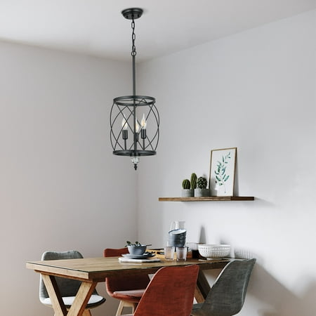 

WUZSTAR 3 Light Modern Pendant Lamp Crystal Adjustable Height Chandelier