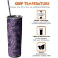 thumbnail image 3 of Cute Cat with Flower Tumbler with Handle and Straw, 20oz Stainless Steel Insulated Cup with Lid and Straw, Travel Mug Water Bottle, Gifts for Women, 3 of 6